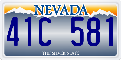 NV license plate 41C581