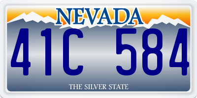 NV license plate 41C584