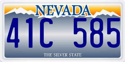 NV license plate 41C585