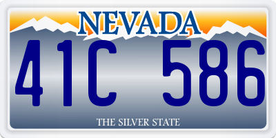 NV license plate 41C586