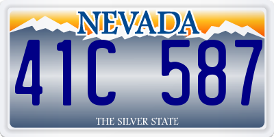 NV license plate 41C587