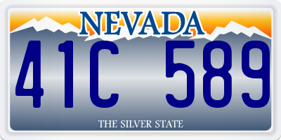 NV license plate 41C589
