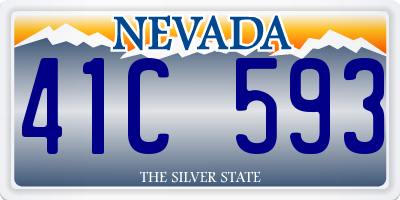 NV license plate 41C593