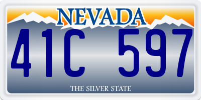 NV license plate 41C597