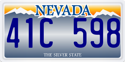 NV license plate 41C598