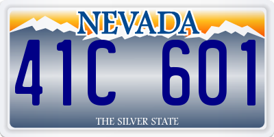 NV license plate 41C601
