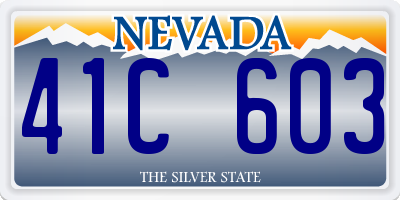 NV license plate 41C603