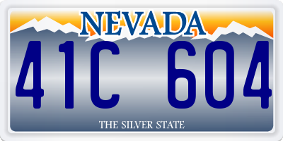 NV license plate 41C604