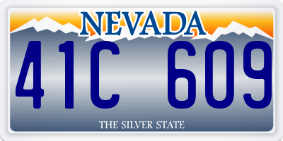 NV license plate 41C609