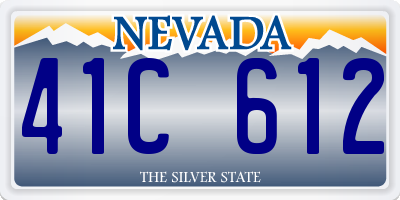 NV license plate 41C612