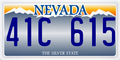 NV license plate 41C615