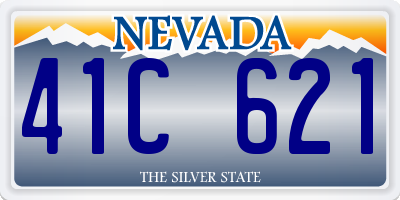 NV license plate 41C621