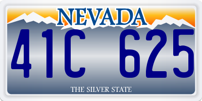 NV license plate 41C625