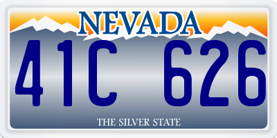 NV license plate 41C626