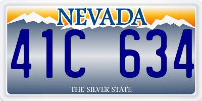 NV license plate 41C634
