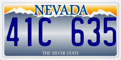 NV license plate 41C635