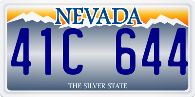 NV license plate 41C644