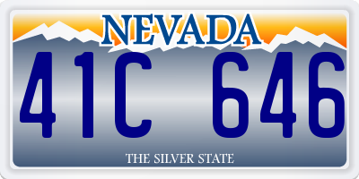 NV license plate 41C646