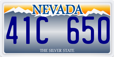 NV license plate 41C650