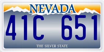 NV license plate 41C651