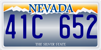 NV license plate 41C652