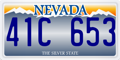 NV license plate 41C653