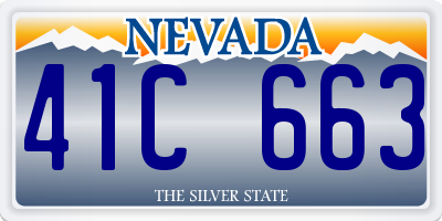 NV license plate 41C663