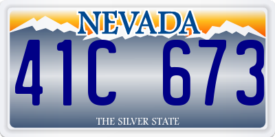 NV license plate 41C673