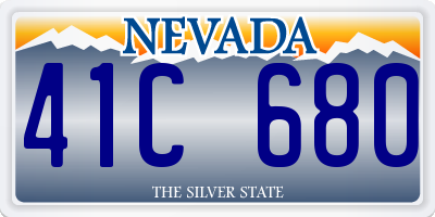NV license plate 41C680