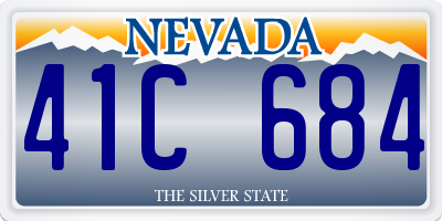 NV license plate 41C684