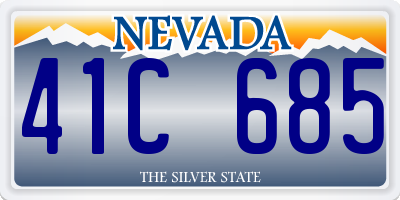 NV license plate 41C685