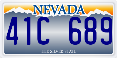 NV license plate 41C689
