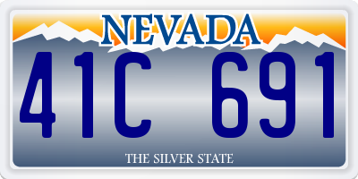 NV license plate 41C691