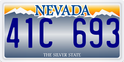 NV license plate 41C693