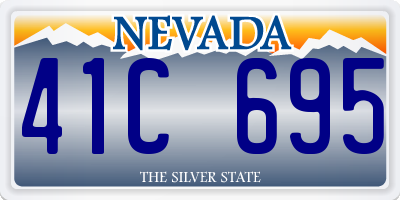 NV license plate 41C695