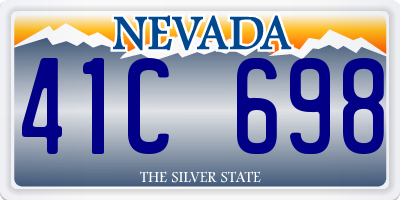 NV license plate 41C698