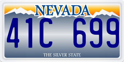 NV license plate 41C699