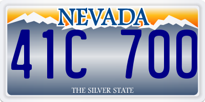 NV license plate 41C700