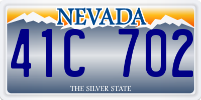 NV license plate 41C702