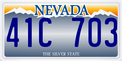 NV license plate 41C703