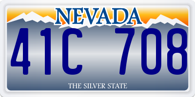 NV license plate 41C708