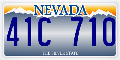 NV license plate 41C710