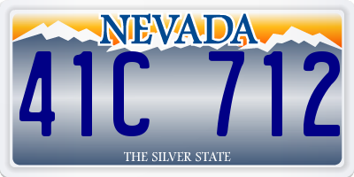 NV license plate 41C712