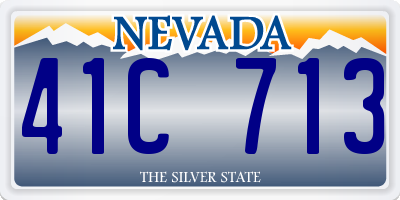 NV license plate 41C713