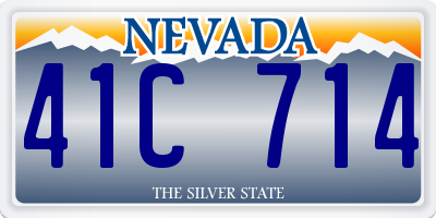 NV license plate 41C714