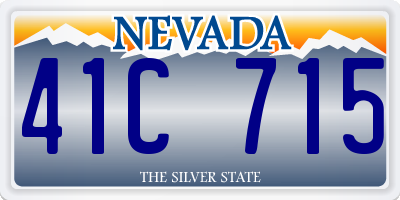 NV license plate 41C715