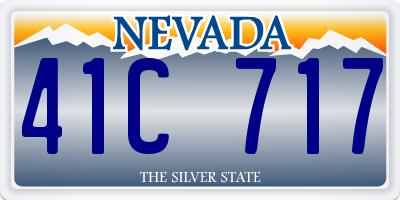NV license plate 41C717