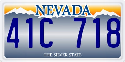 NV license plate 41C718