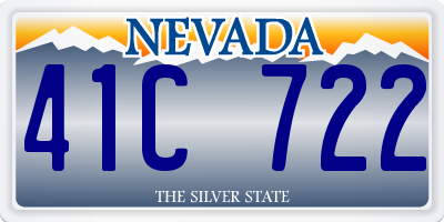 NV license plate 41C722