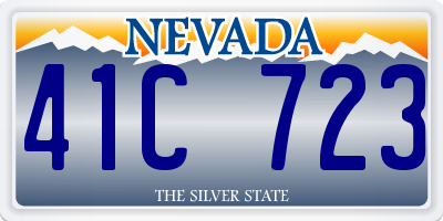 NV license plate 41C723